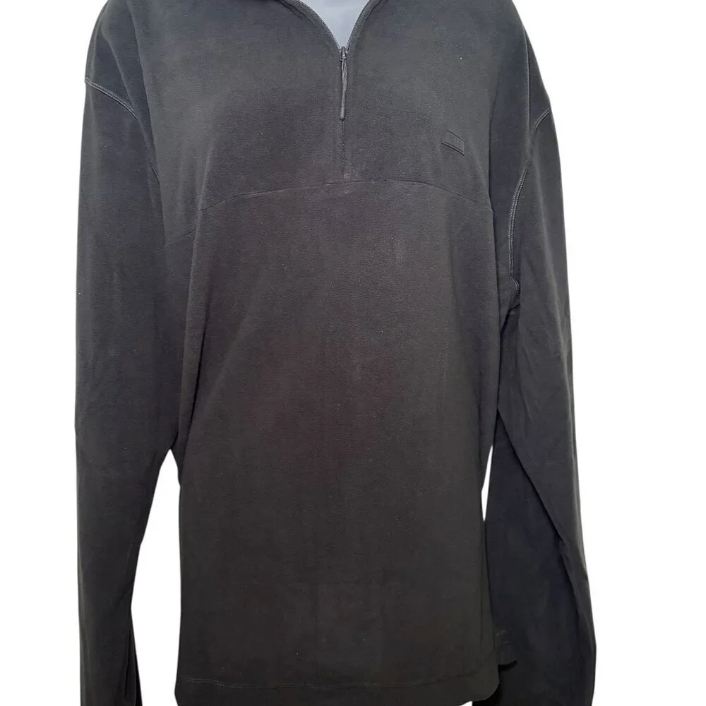 Rains Addis Fleece Half Zip Black XXL Unisex Lightweight Pullover